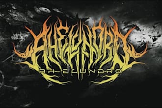 make a dark art logo, brutal, death metal band and horror