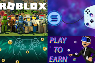 reskin or develop play to earn games crypto games solana net game roblox game