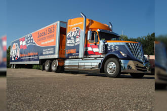 create professional sami truck wrap design, box truck