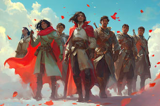 create a d and d character art and dnd party