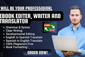do spanish book editing and ebook proofreading