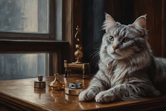 draw realistic art portrait of your cat, dog or any pets
