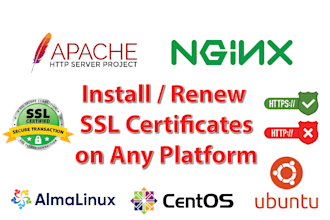 install renew SSL certificate on any linux platform