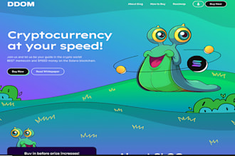 create presale ico website, landing page, memecoin website, crypto token website