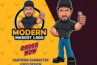 design dazzling cartoon mascot or character logo for business