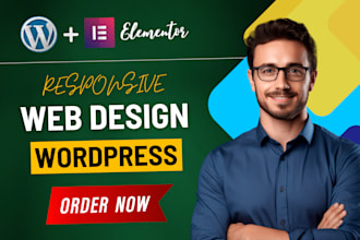 build wordpress site with responsive webdesign for business and ecommerce store