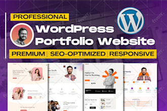 build a wordpress business website, personal blog, or portfolio website