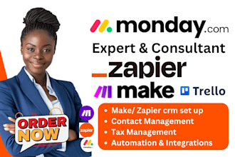 setup board automate monday com crm notion clickup asana trello project manager