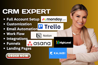 setup asana monday crm workflow trello clickup zapier automation smartsheet crm