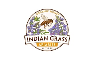 design bee keeper local organic honey logo