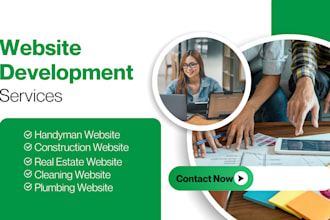create plumbing,construction,cleaning,real estate and handyman websites easily