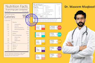 provide fda compliant nutrition facts label for recipes