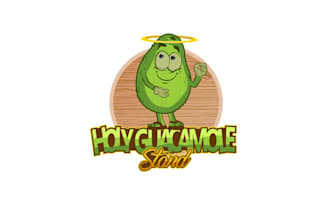 design fun character food stand logo