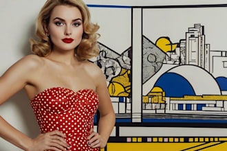 draw pop art or roy lichtenstein style