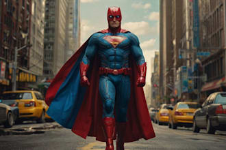 illustrate a superhero pop art portraits