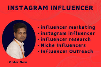 do instagram influencer with any niche research outreach