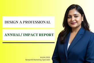 design a professional annual report