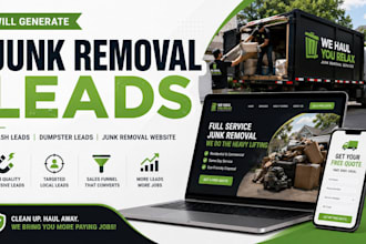generate junk removal leads trash leads dumpster leads junk removal website