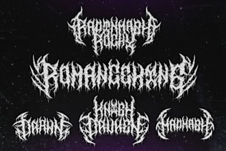 do custom typography logo for rock, metal bands, dj, edm, folk, record label