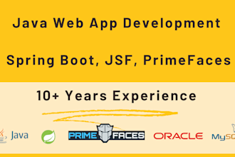 develop java web apps using spring boot, jsf and primefaces