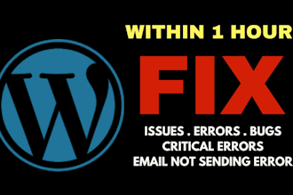 fix any wordpress error, critical error, fix wordpress bug