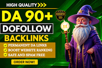 creat high quality da 90 plus dofollow guest post backlinks