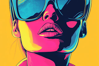 draw a pretty wpap or abstract pop art portrait of you