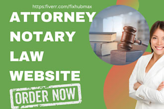 design attorney website notary law website notary landing page lawyer website