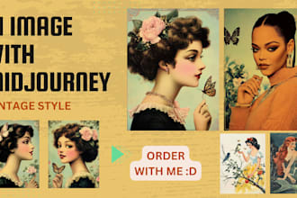 create a lovely ai art in vintage style for you