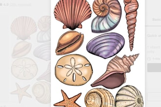 make clipart for you in black and white or colored