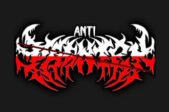 create death metal, black metal, and brutal death metal logo