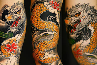 create japanese or oriental tattoo design for you