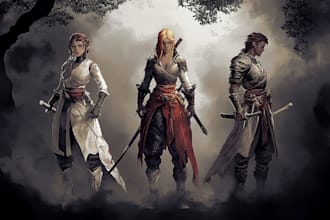 draw your fantasy character, rpg character or portrait