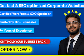 build corporate website or business website or company website