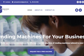 create vending machine website, atm machine website, vending atm landing page