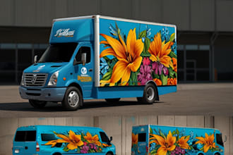 generate designs for truck, vehicle, and van wraps