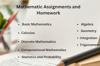 provide mathematical assignment writing services