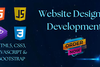 be your front end web developer using html, css, bootstrap, js