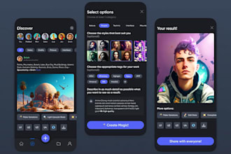 develop ai image generator app, ai photo editing app, ai video generator app