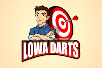 create a essential super logo for a competitive dart league