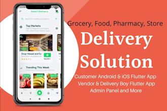 do multi food delivery app, taxi booking app,  grocery app, parcel delivery app