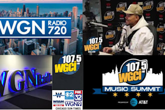 organically play and promote your song on wgci, wgn chicago radio