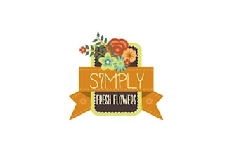 make traditional simply fresh flowers logo