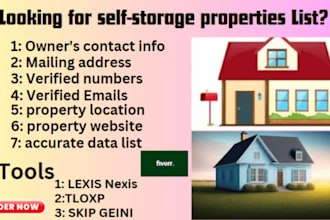 provide self storage and mobile home parks with skip tracing