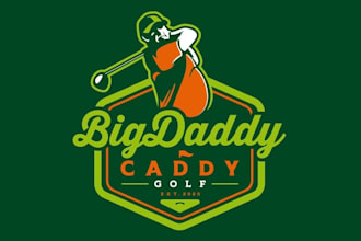design a classic vintage style sports golf logo for your brand
