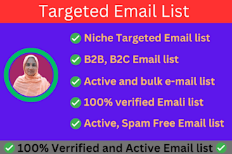 do niche targeted b2b email list, active and bulk email list for email marketing