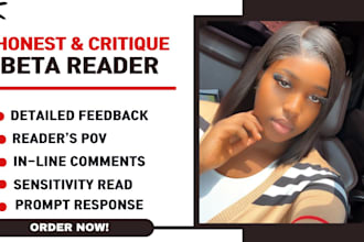 be your beta reader, alpha reader, developmental editor, book proofreading