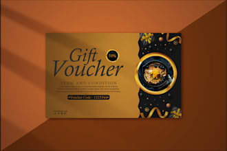 create gift voucher coupons, or loyalty card design