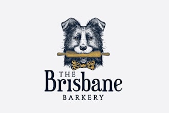 design holding a rolling brisbane bakery logo