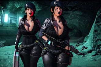 do realistic game character,  game assets, 3d game character animation, ue5 game